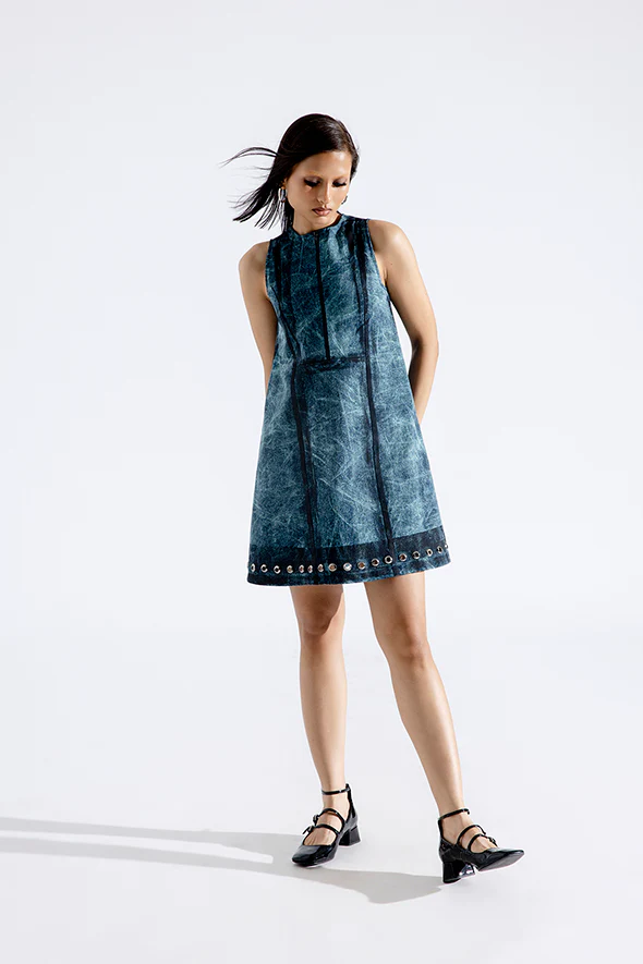 Twiggy denim mini dress