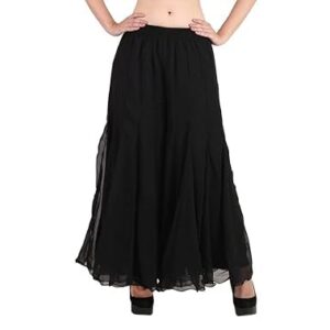 Kicha Regular Loose Fit Solid Colour Georgette Flared Sharara Palazzo for Women