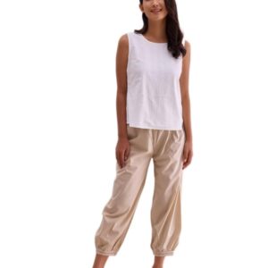 GO COLORS Women's Solid Cotton Cropped Relaxed Fit Salwar