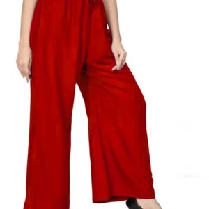 BENKILS Women's Cotton Reyon Regular Fit Palazzo Pants - Available Size - M to 6XL