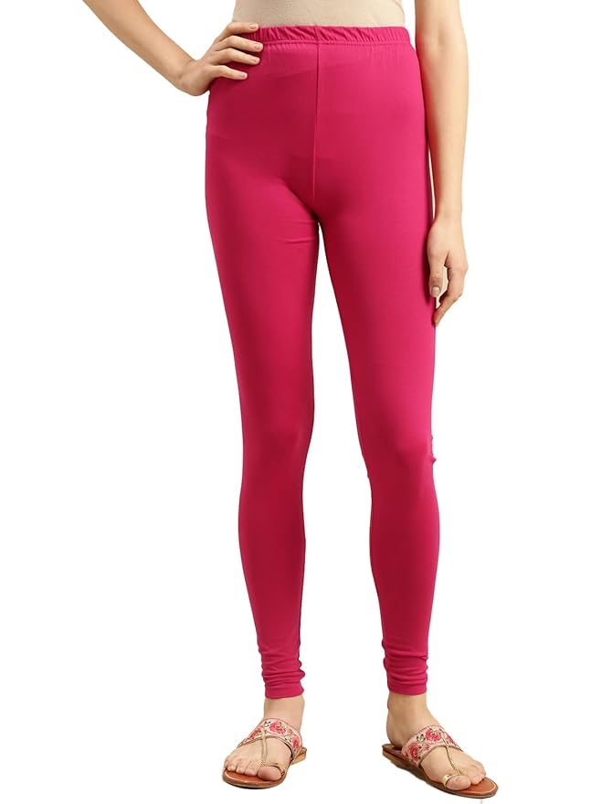 rangita Women's Regular Fit High Rise Cotton Solid Full Length Regular Churidar