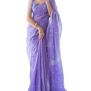 Avantika Fashion Women's Cotton Linen Saree With Blouse Piece