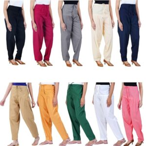 Happy Bunny Salwar Pant for Women, Fine Cotton Ethnic Trousers with Drawstring Waist, Comfortable Daily, Office & Casual Wear Bottoms