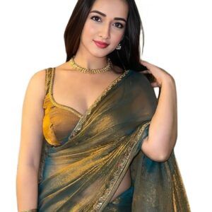 Yashika Women Soft Fandy Silk Saree With Hand Work Lace Boarder & Comes With Unstitched Blouse Piece | Latest Sarees Bollywood Sari | New Sarees