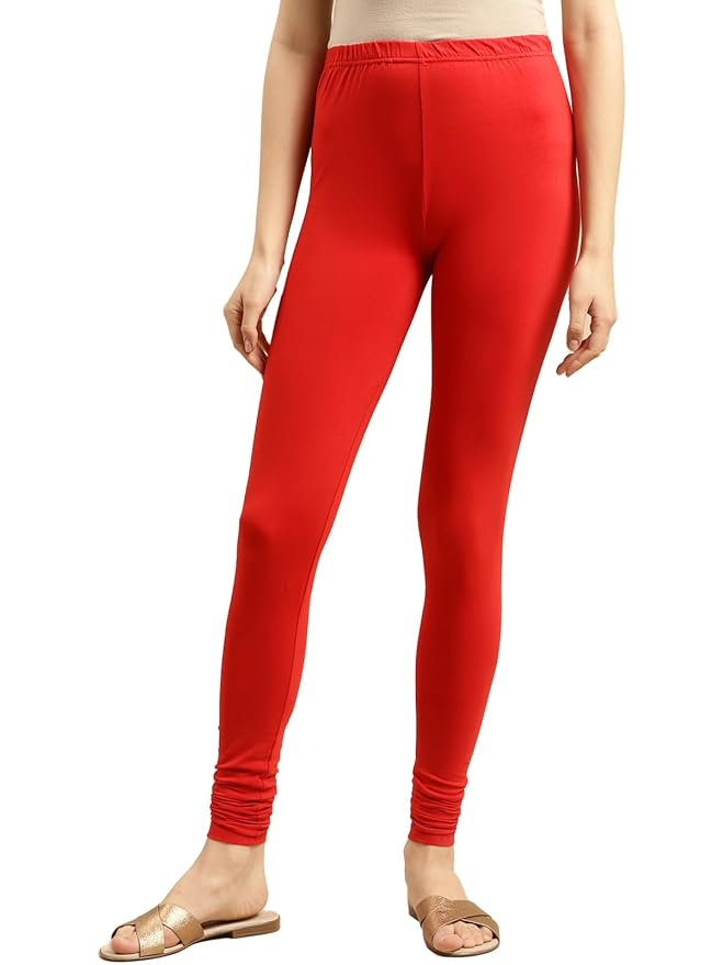 rangita Women's Regular Fit High Rise Cotton Solid Full Length Regular Churidar