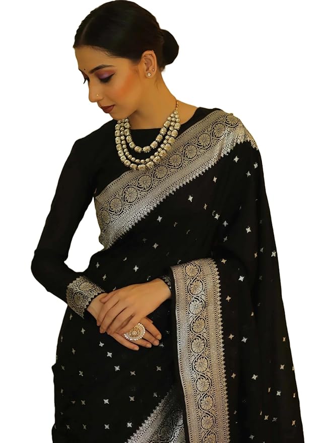 Avantika Fashion Women's Kanjivaram Soft Pure Silk Banarasi Sarees With Blouse Piece