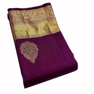 Avantika Fashion Women's Kanjivaram Soft Pure Silk Banarasi Sarees With Blouse Piece, Purple