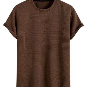 Men?s Oversized Poly Cotton Textured T-Shirt ? Small