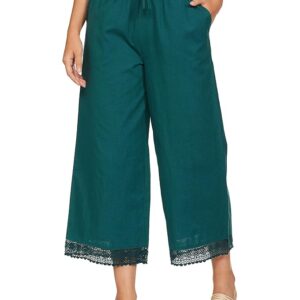 Amazon Brand - Myx Women's Relaxed Fit Mid Rise Palazzo (Available in Plus Sizes)