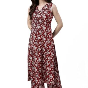 Janasya Women's Pure Cotton Floral Printed Straight Co-Ord Set