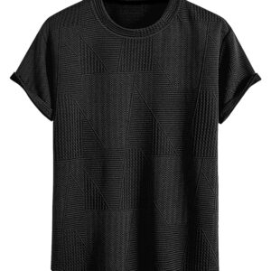 Men?s Oversized Poly Cotton Textured T-Shirt ? Medium