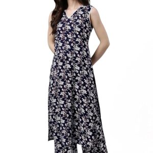 Janasya Women's Pure Cotton Floral Printed Straight Co-Ord Set